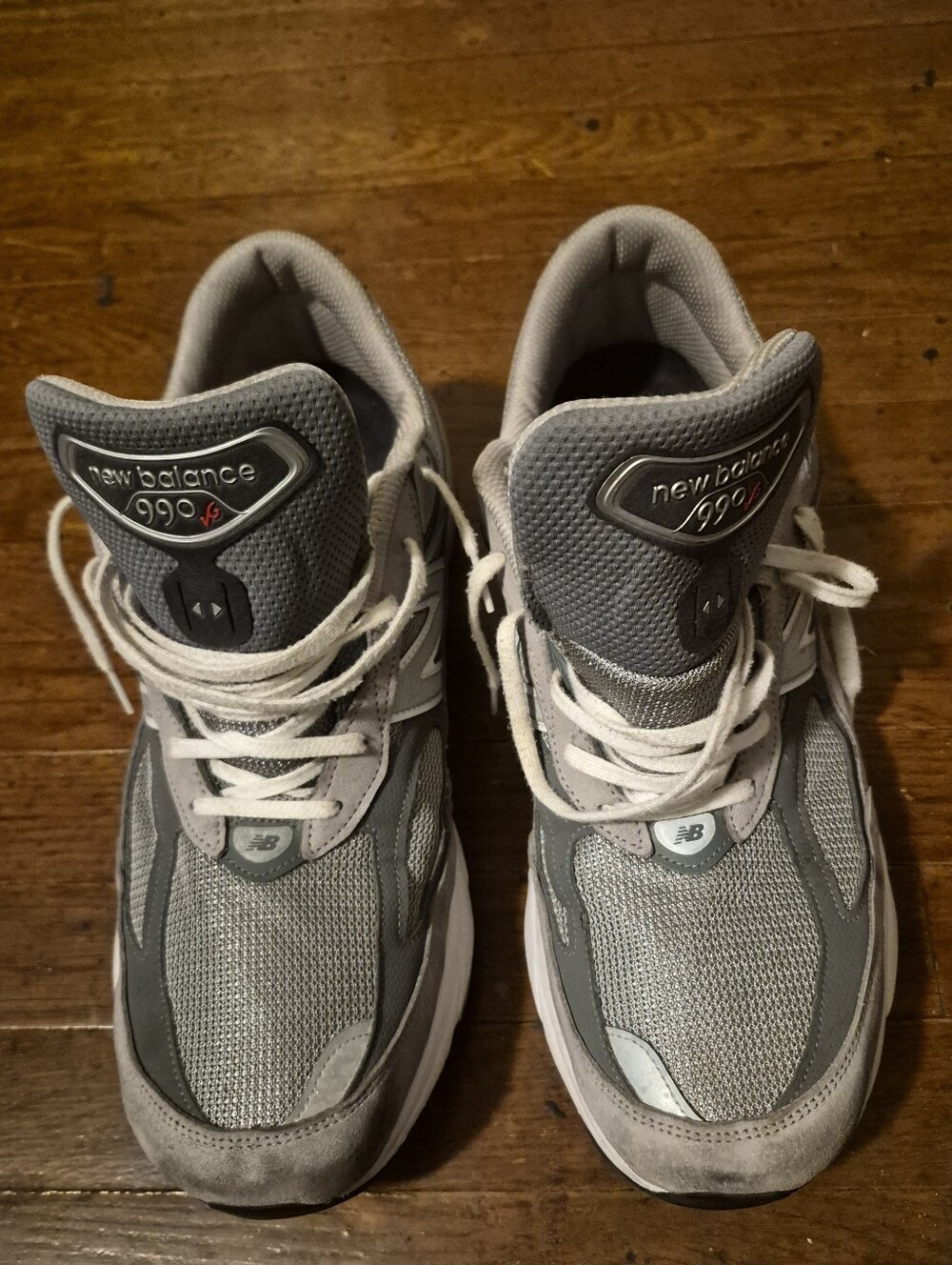 New Balance 990 Mens Sz 16  Gray Mesh & Suede Sneakers